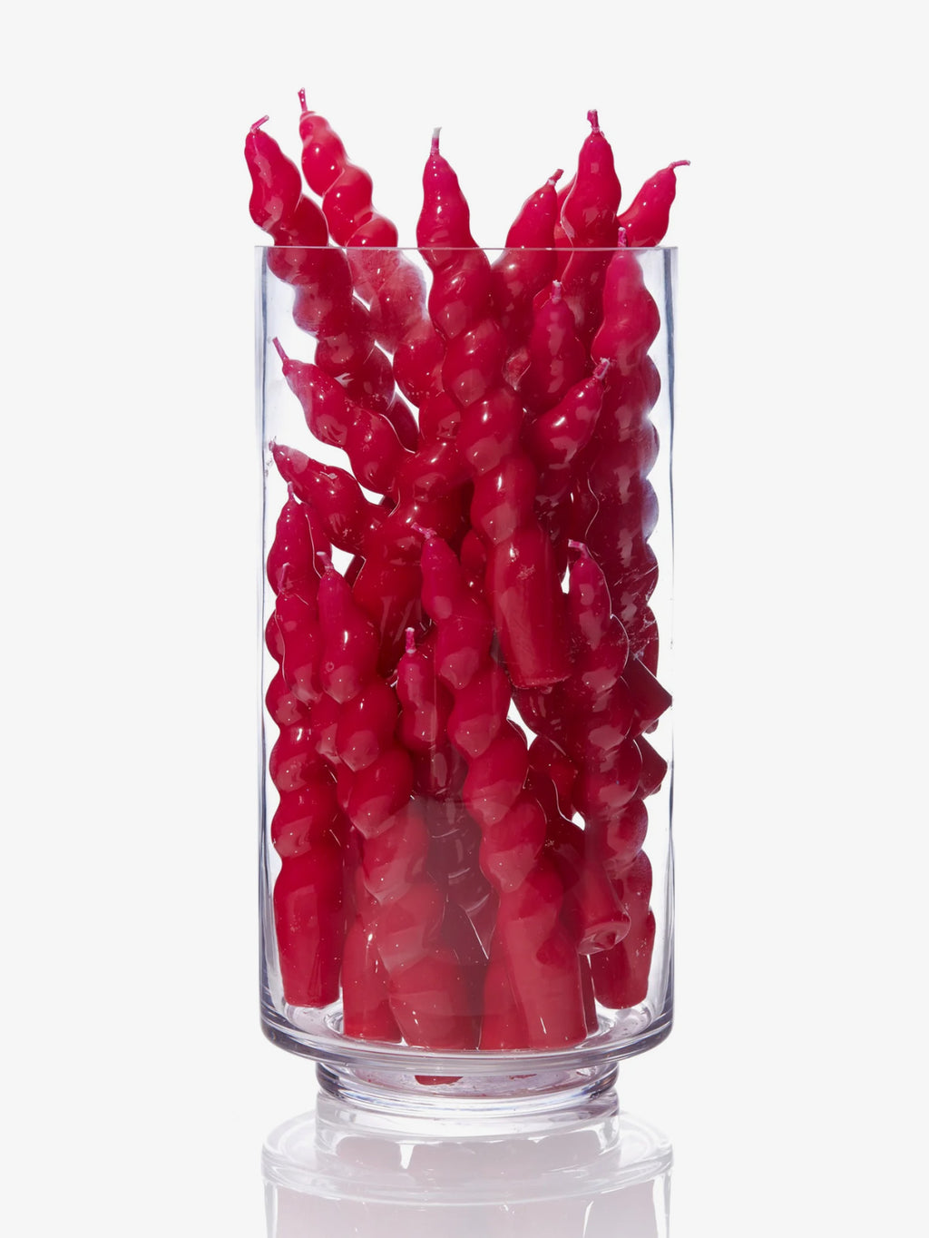 Single Spiral Taper Candle - Magenta