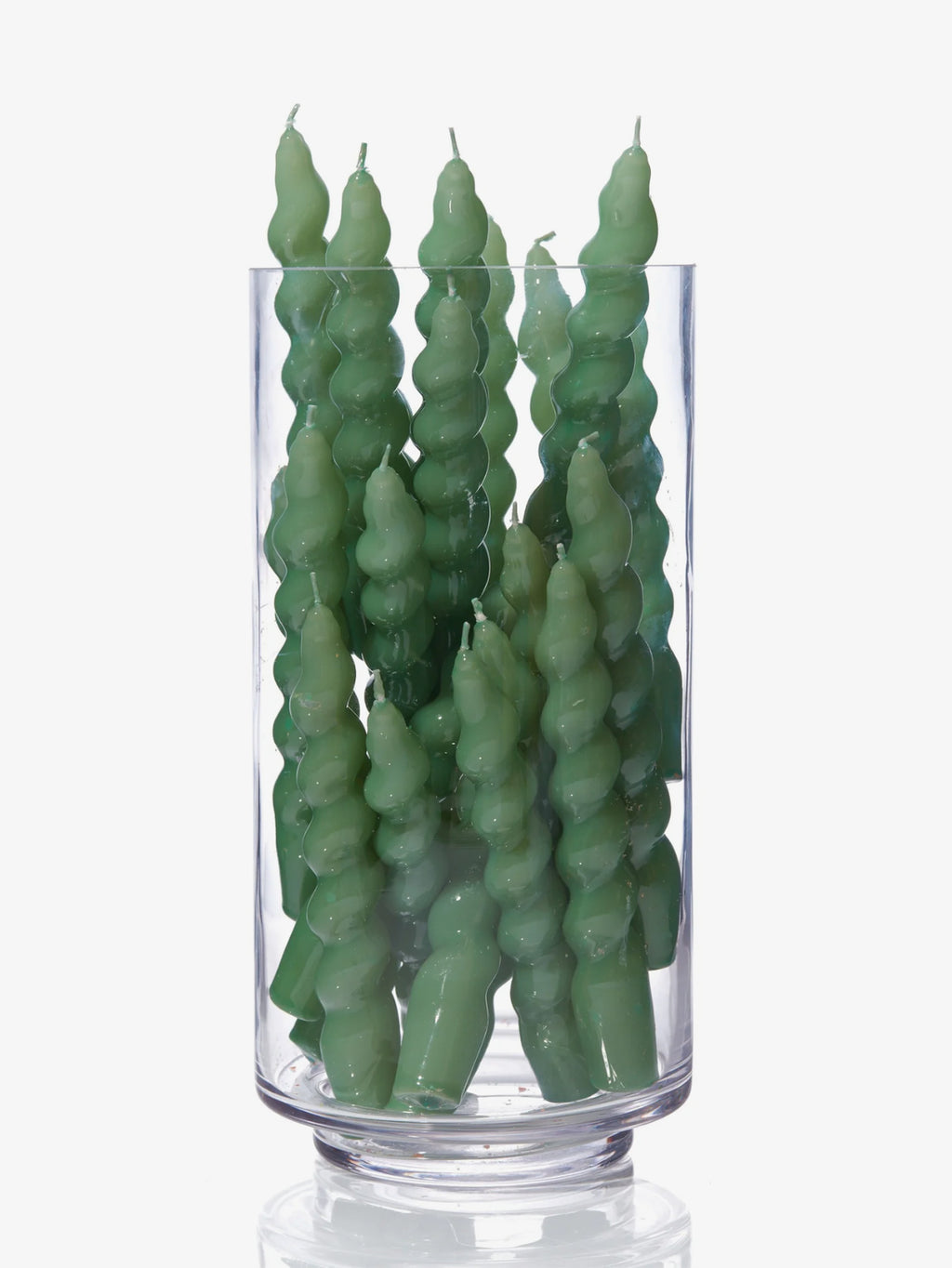 Single Spiral Taper Candle - Sage