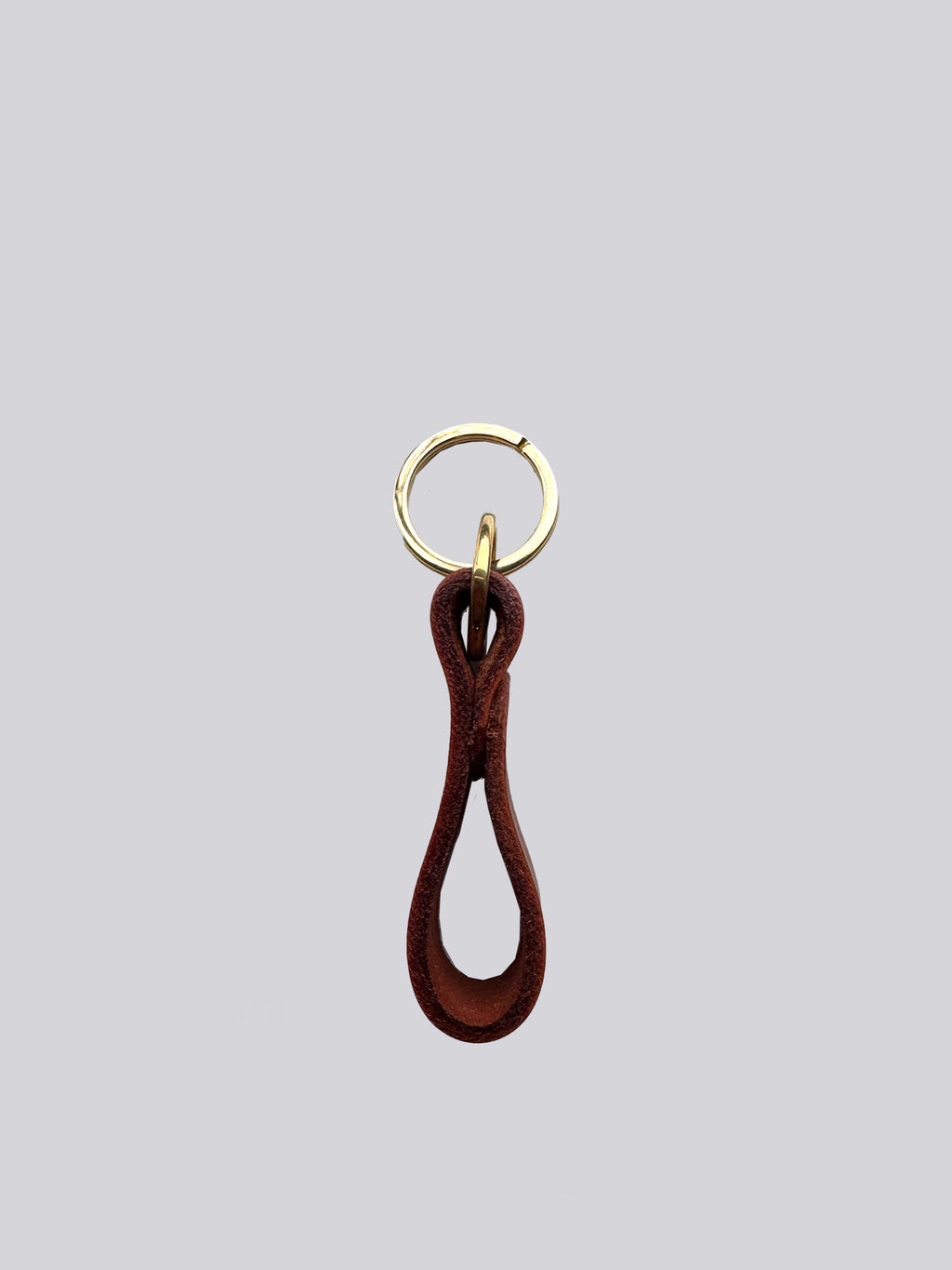 Medium Keyring - Tan & Brass