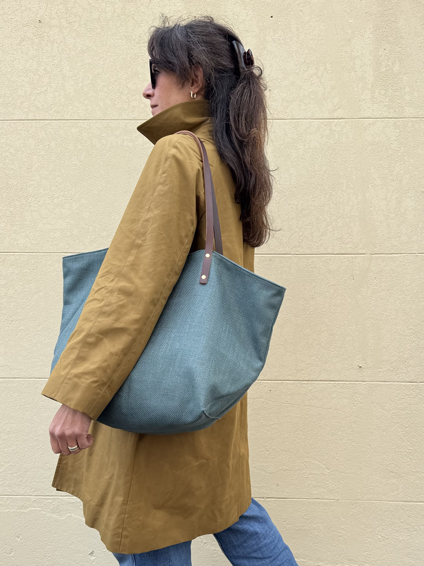 Fabric Tote Bag - Jade}