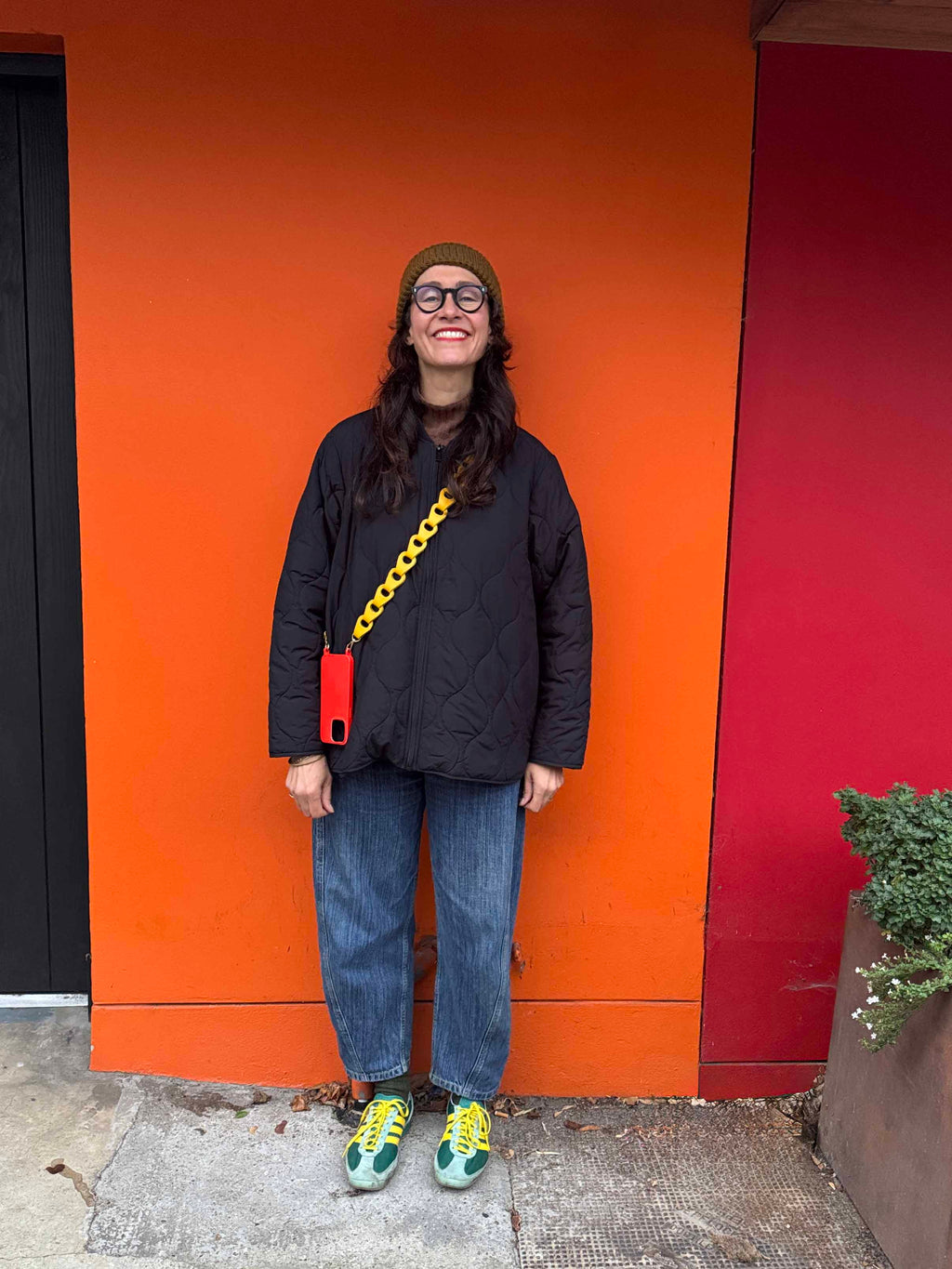 Crossbody Linked Phone Strap - Grainy Harvest Gold