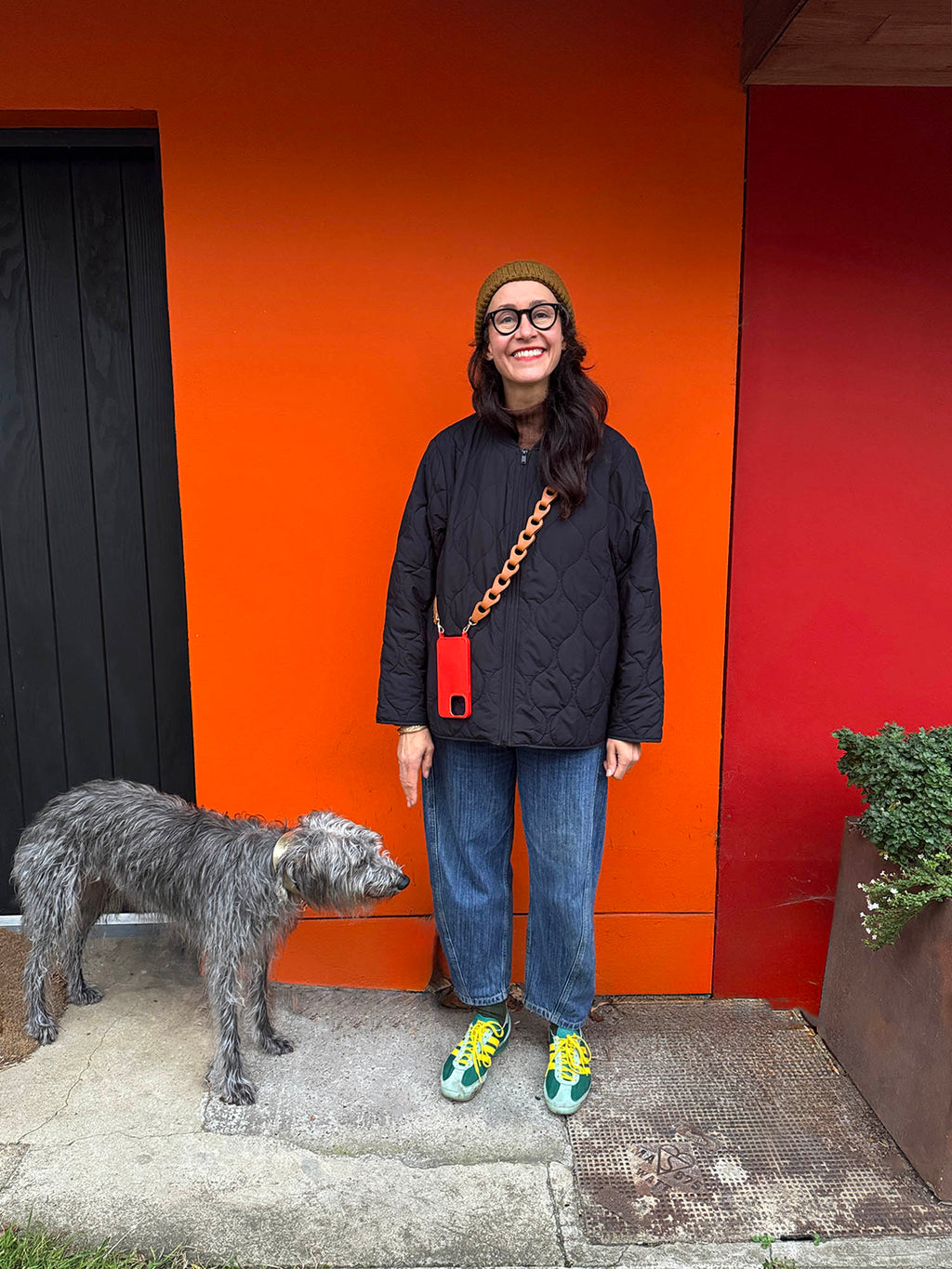 Crossbody Linked Phone Strap - Tan