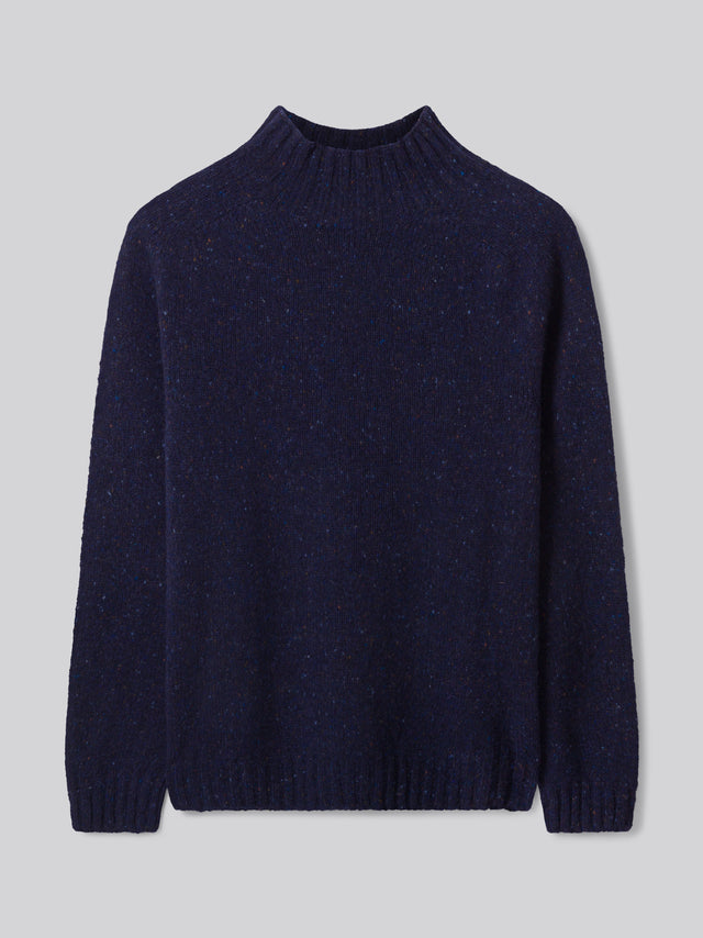 Mock Turtle Knit - Denim