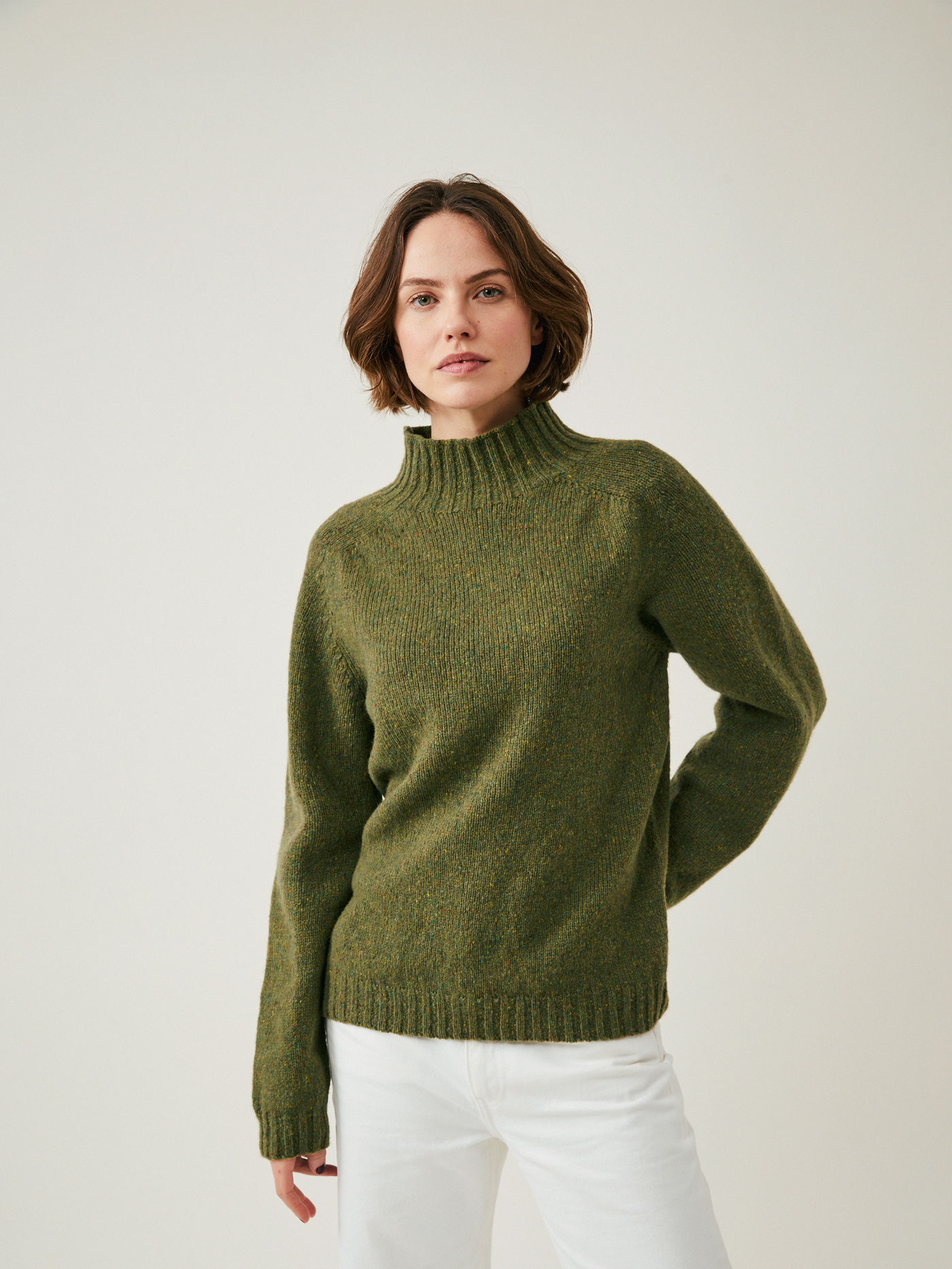 Mock Turtle Knit - Moss}