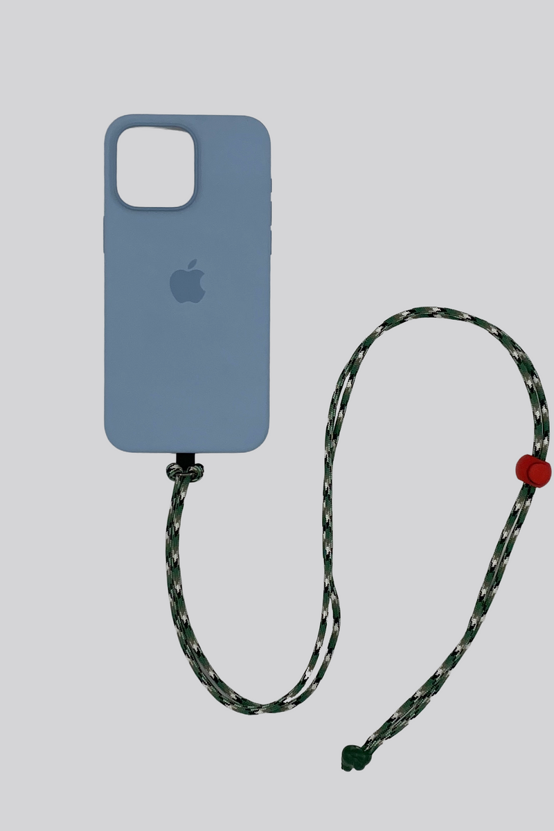 Nylon Cord Phone Strap - Multi Green