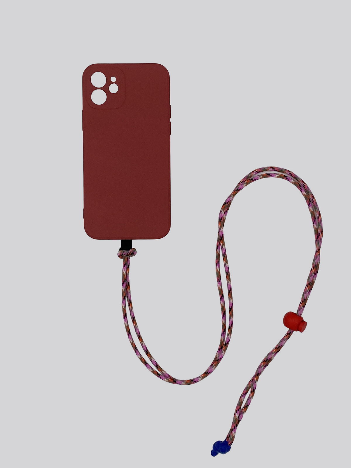 Nylon Cord Phone Strap - Multi Pink
