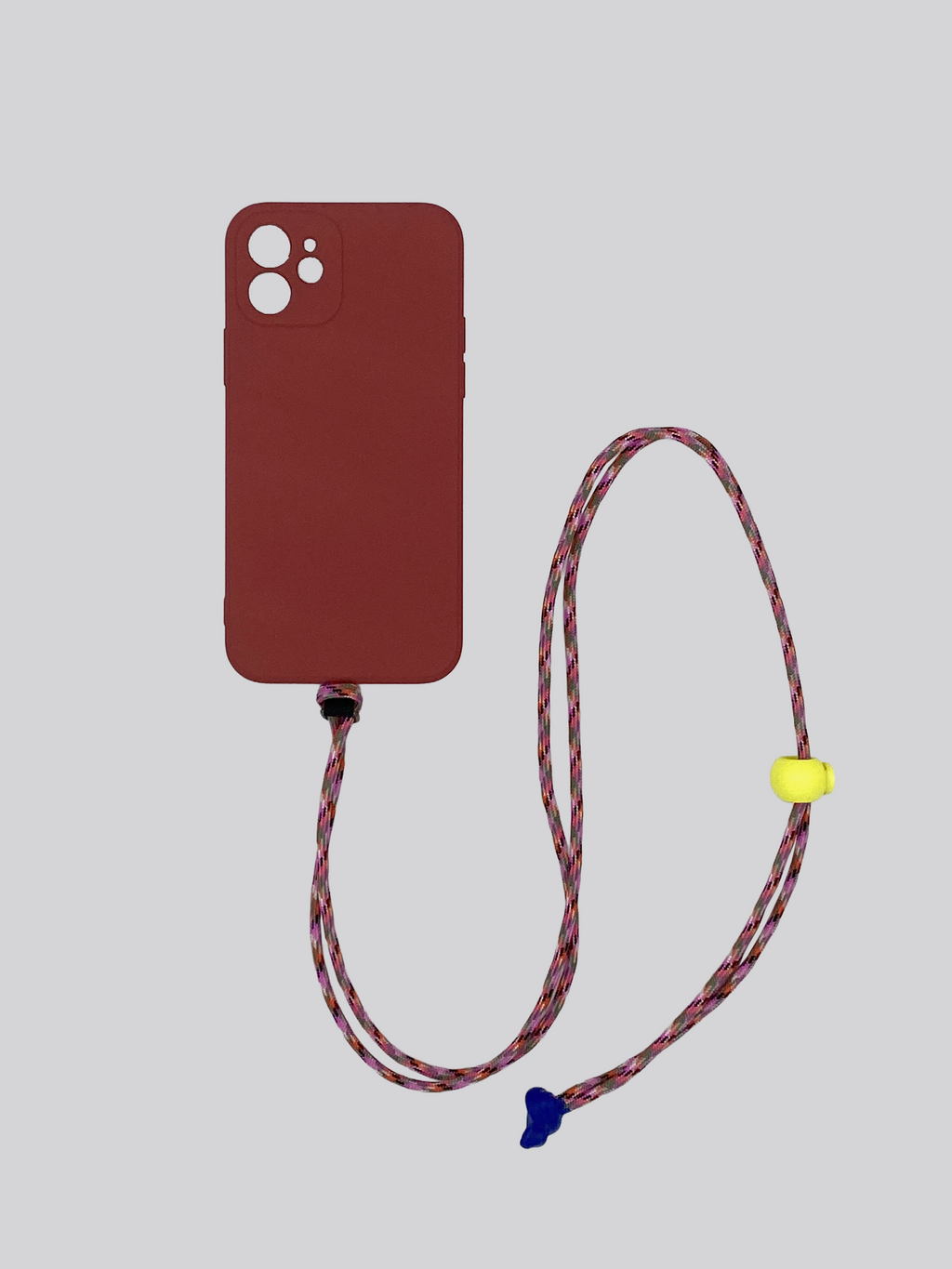 Nylon Cord Phone Strap - Multi Pink