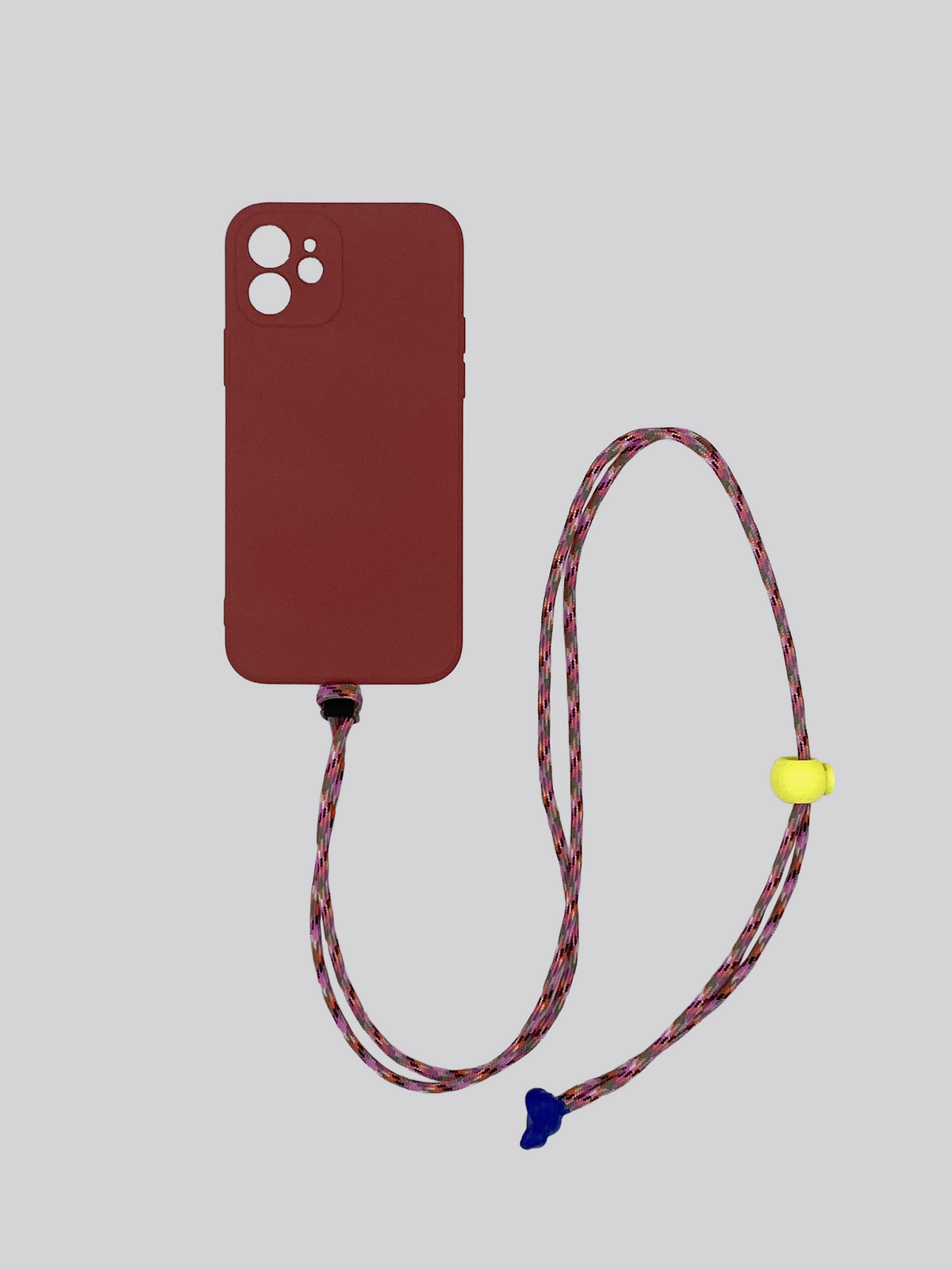 Nylon Cord Phone Strap - Multi Pink