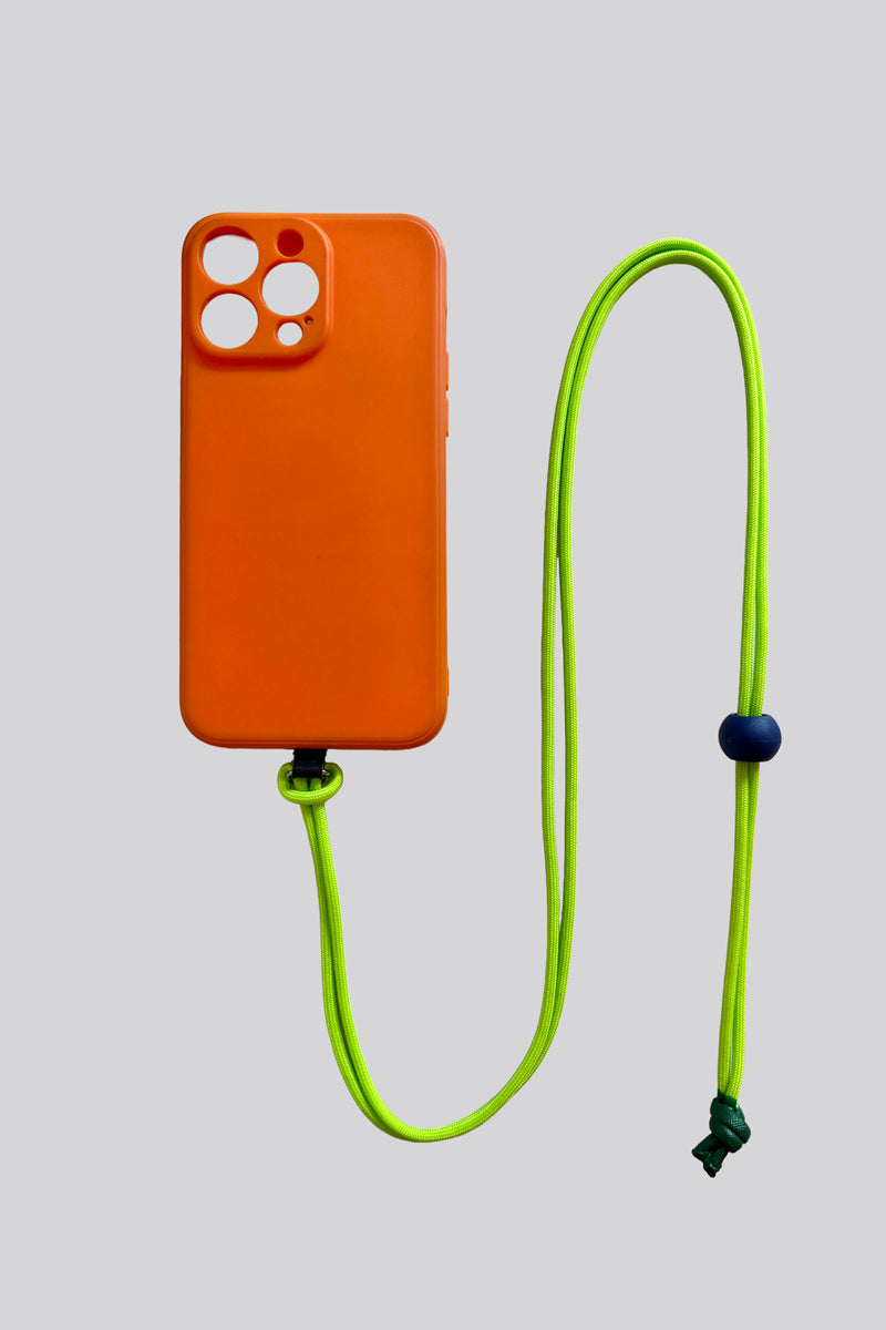 Nylon Cord Phone Strap - Neon Green