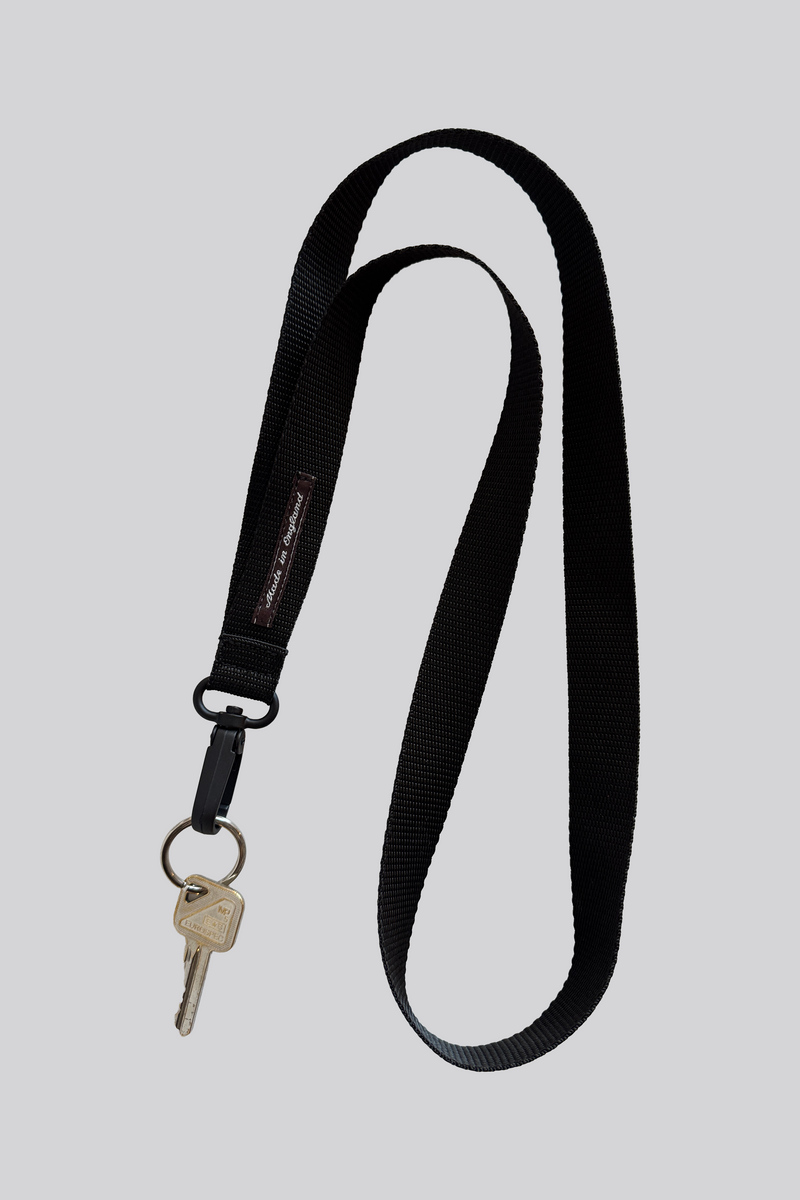 Nylon Keychain Lanyard - Black