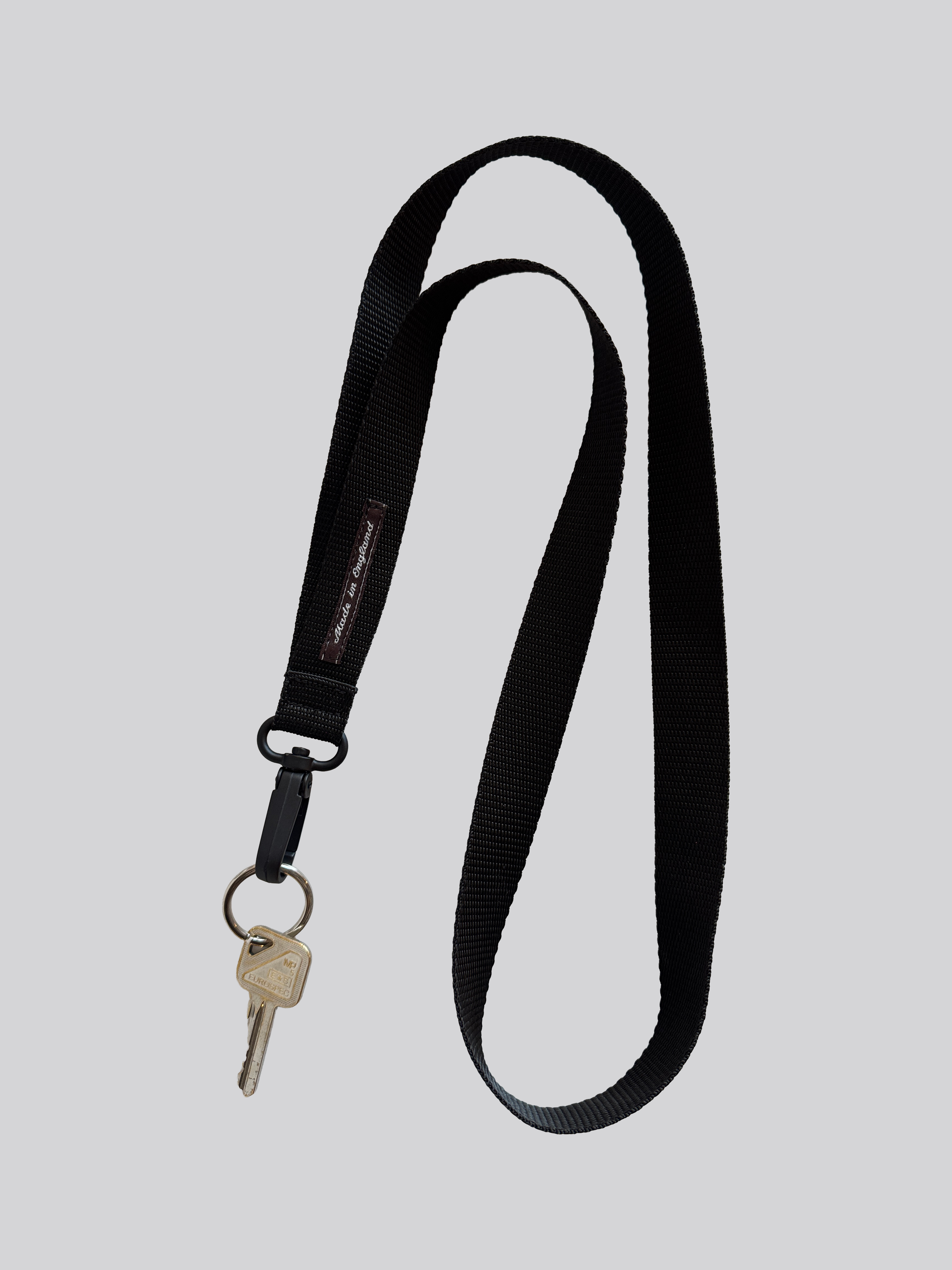 Nylon Keychain Lanyard - Black