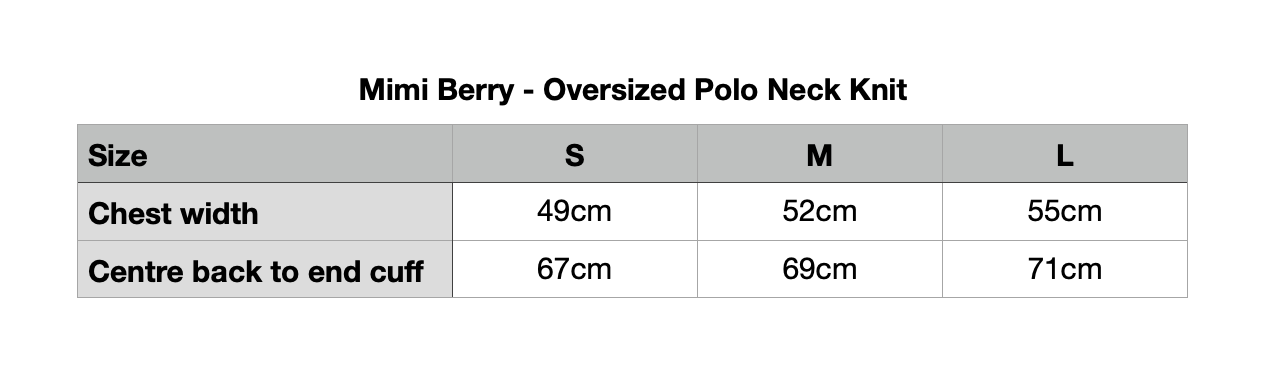 Oversized Polo Neck Knit - Navy