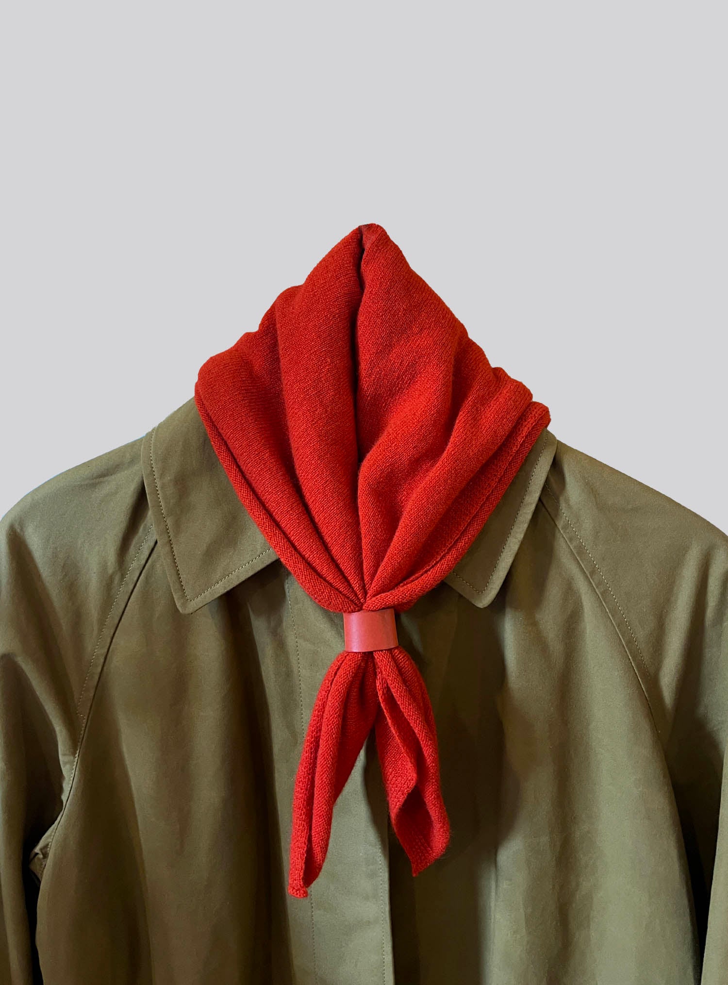 Scarf Woggle - Grainy Red