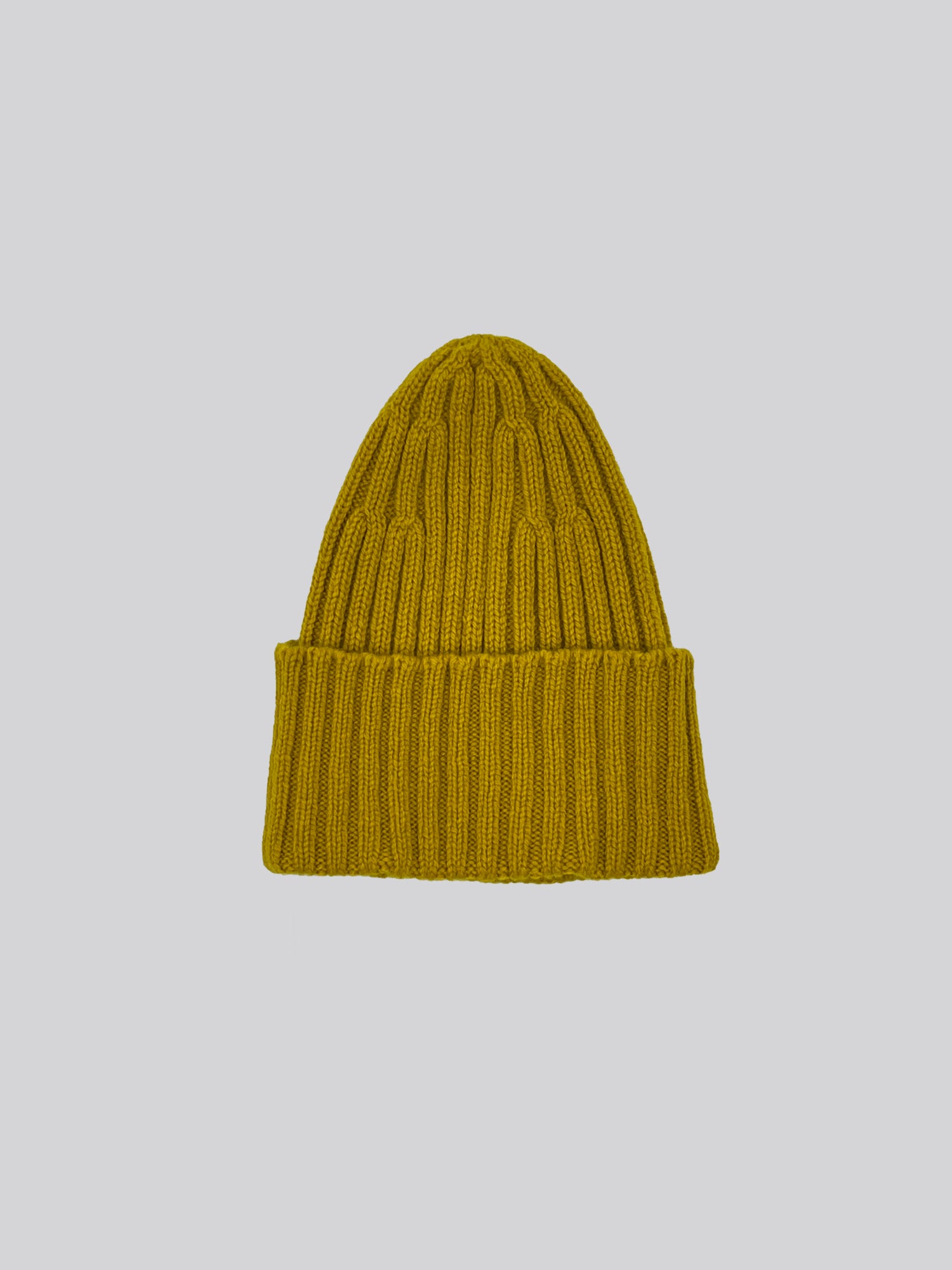 Ribbed Knit Beanie - Yellow - Studio Sample