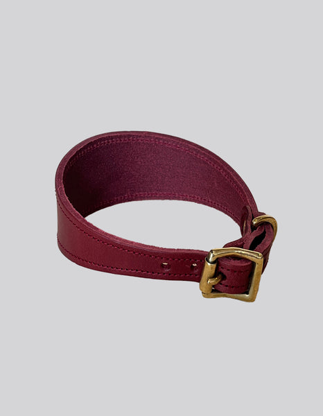 Sighthound collar - Merlot - Medium