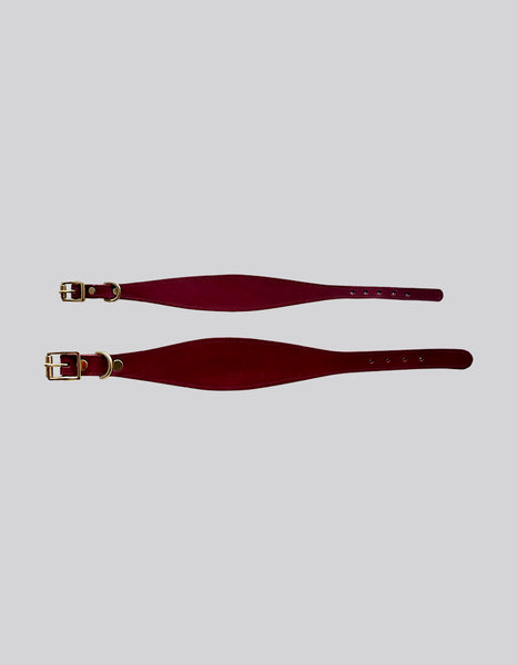 Sighthound collar - Merlot - Medium