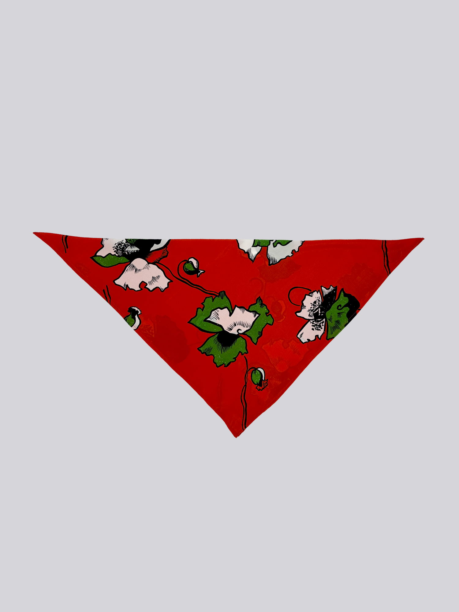 Silk Scarf - Printed Red