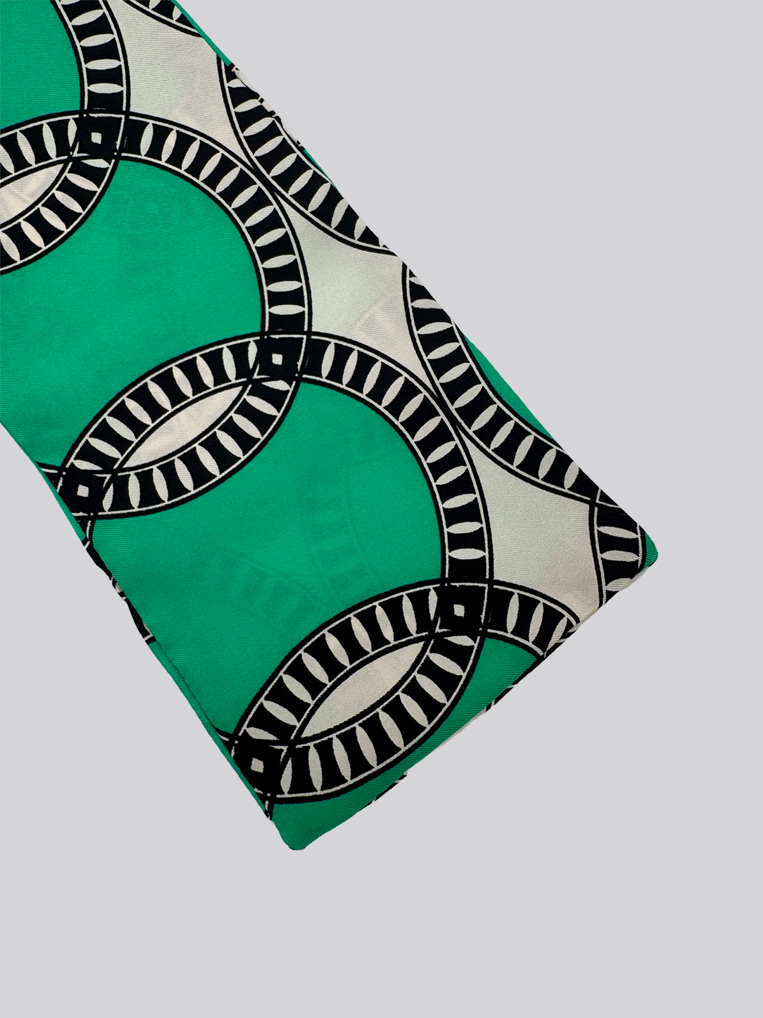 Silk Twill Long Scarf - Printed Green