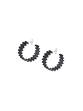 Statement Ondulée Oxidised Recycled Silver Hoops by Olivia Taylor