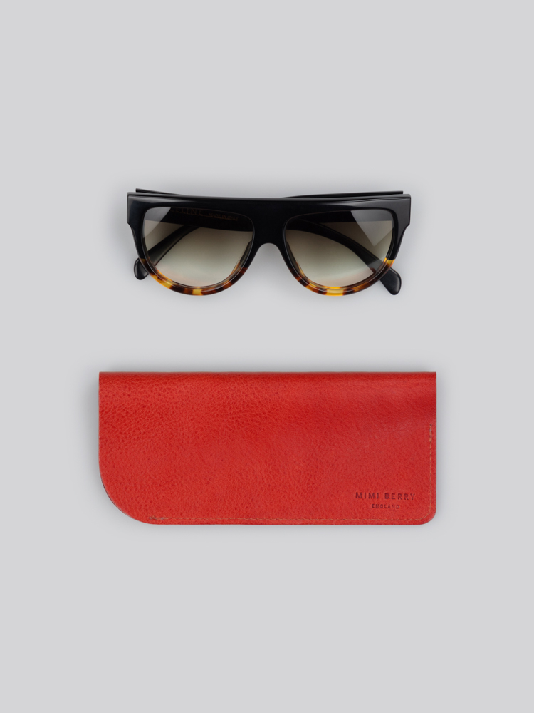 Sunglass Case - Grainy Red