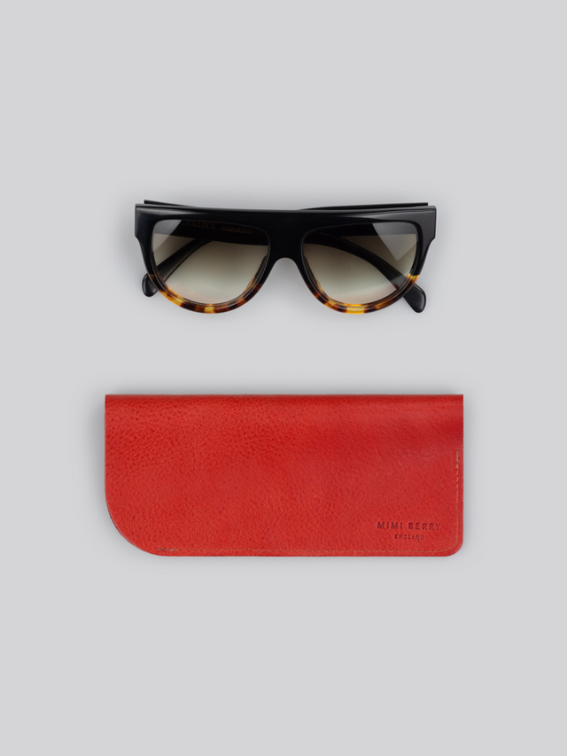 Sunglass Case - Grainy Red