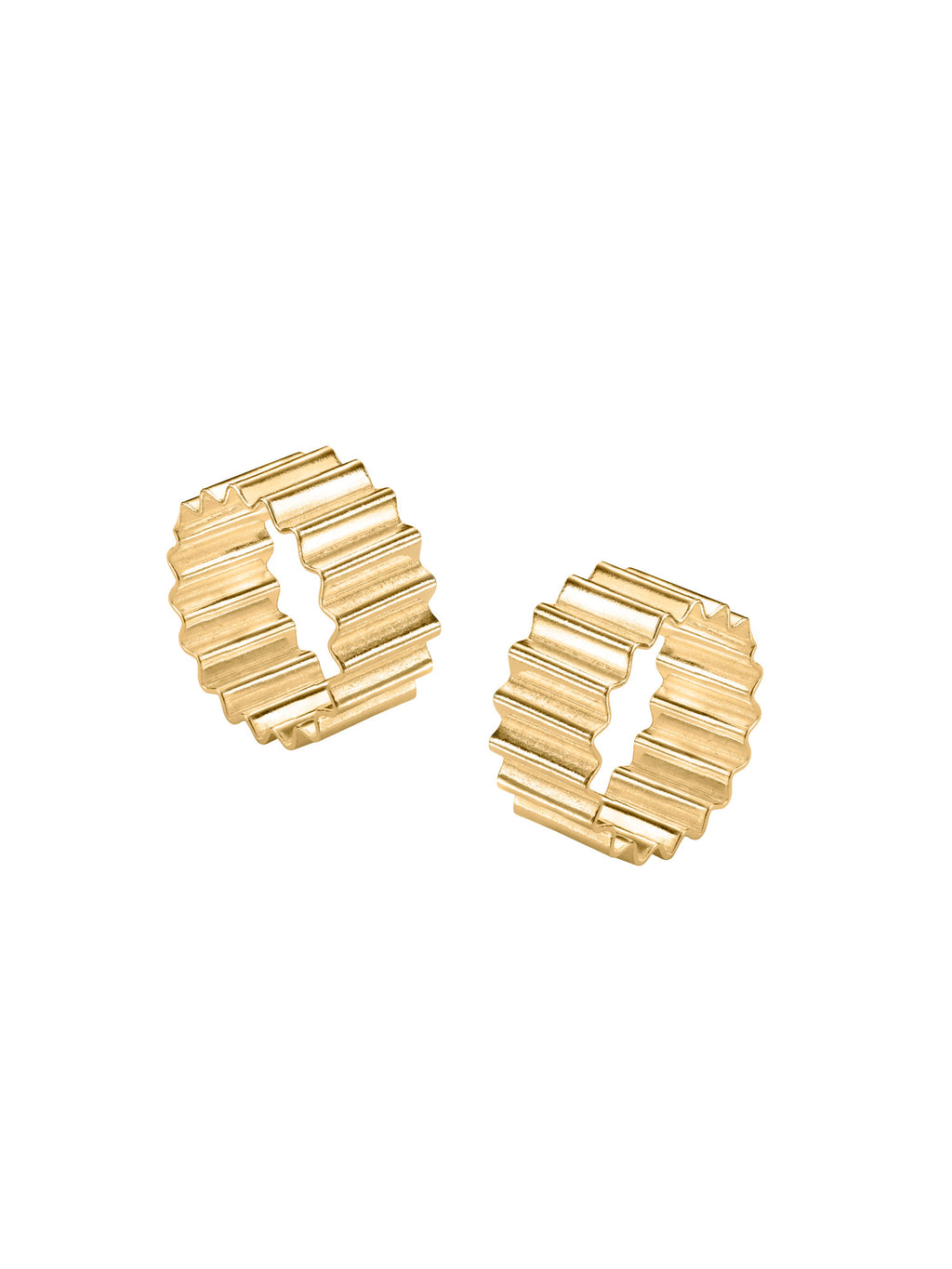 Thick Ondulée 18ct Gold Vermeil Ring by Olivia Taylor