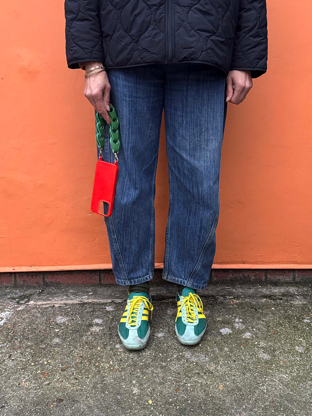 Wrist Phone Strap - Grainy Green