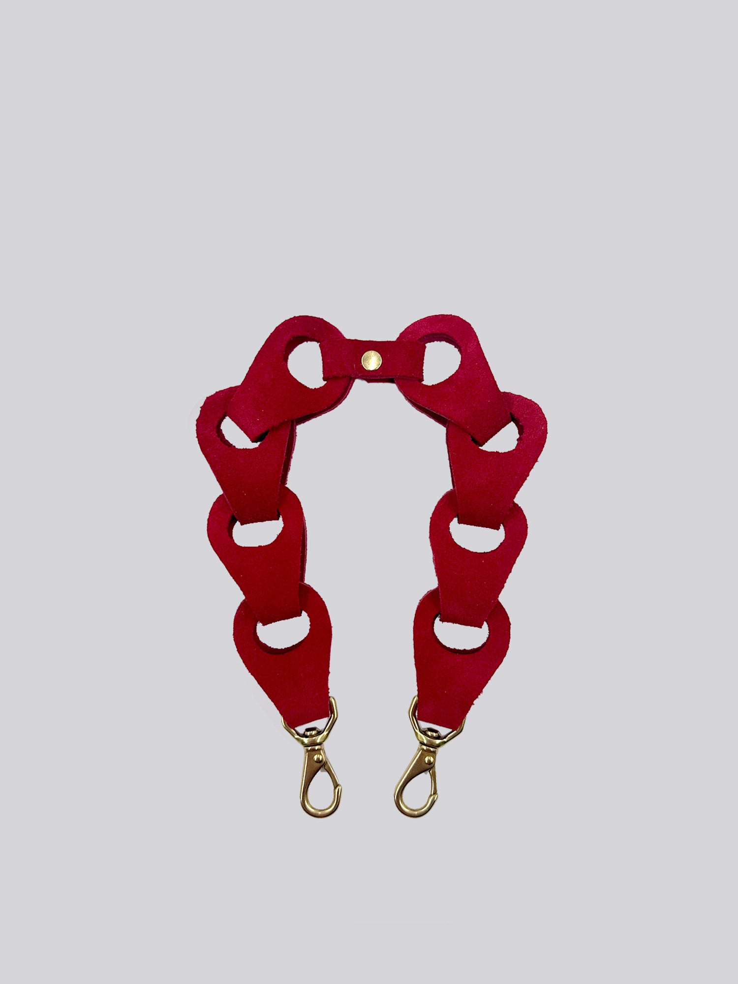 Wrist Phone Strap - Cherry Suede