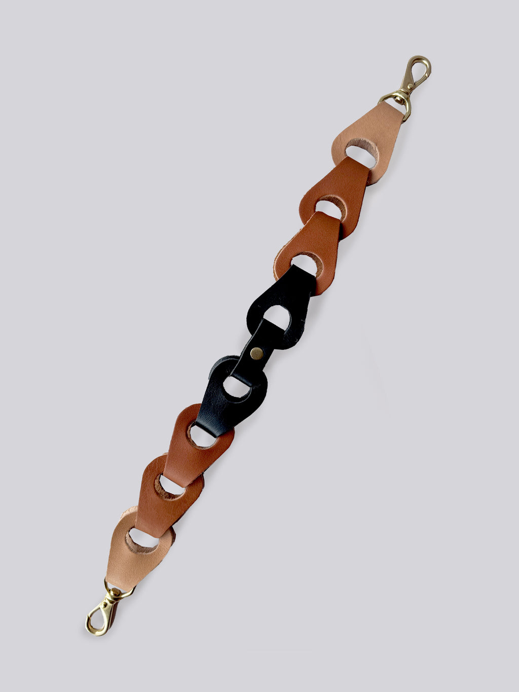 Wrist Phone Strap - Multi Tan, Black & Nude