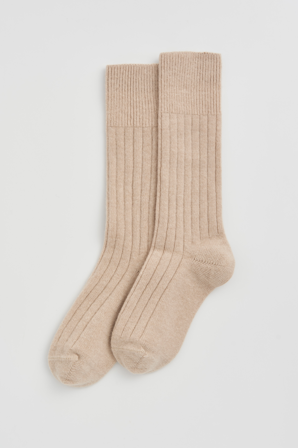 Milky Tea Beige Merino Bed Socks by Pairs - S
