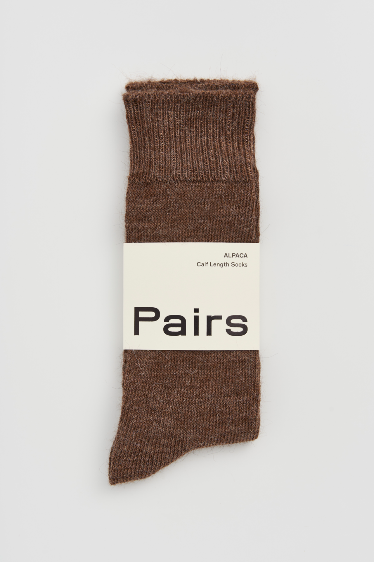 Treacle Brown Alpaca Socks - M