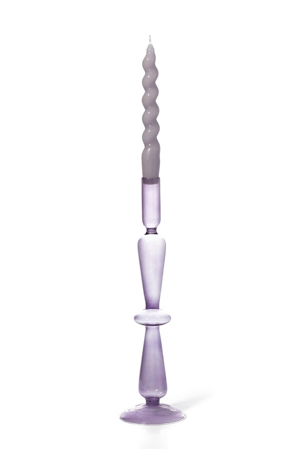 Maegen Glass Candle Holder - Lilac