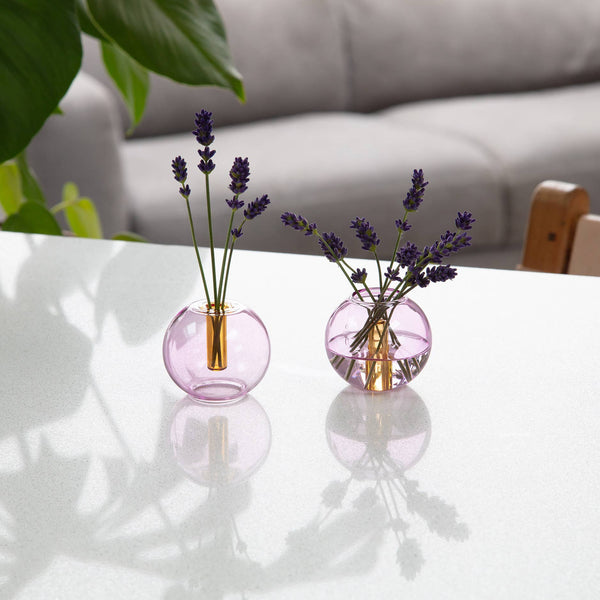 Mini Bubble Glass Vase: Lilac and Ginger
