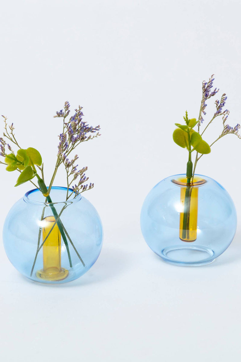 Mini Bubble Glass Vase: Lilac and Ginger