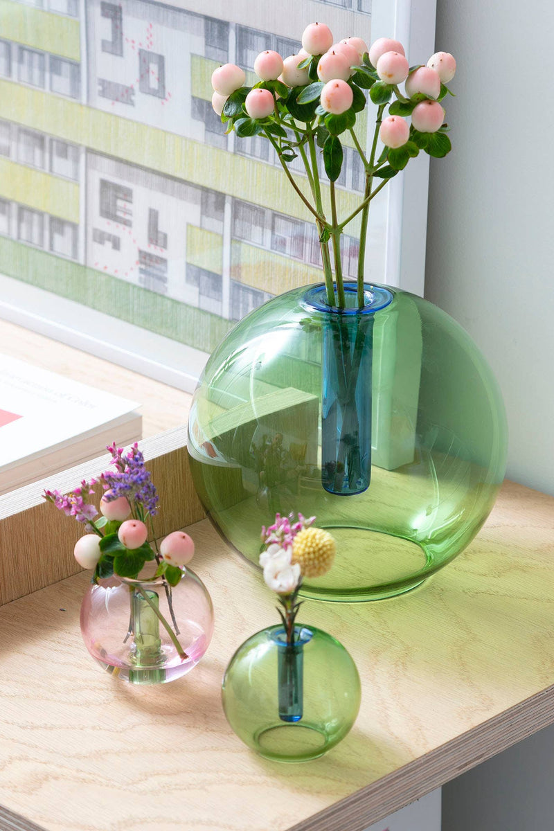 Mini Bubble Glass Vase: Lilac and Ginger