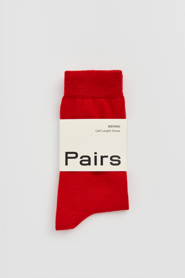 Merino Socks - Postbox Red