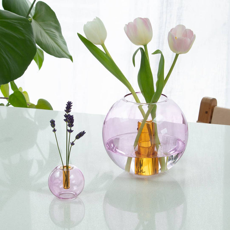 Mini Bubble Glass Vase: Lilac and Ginger
