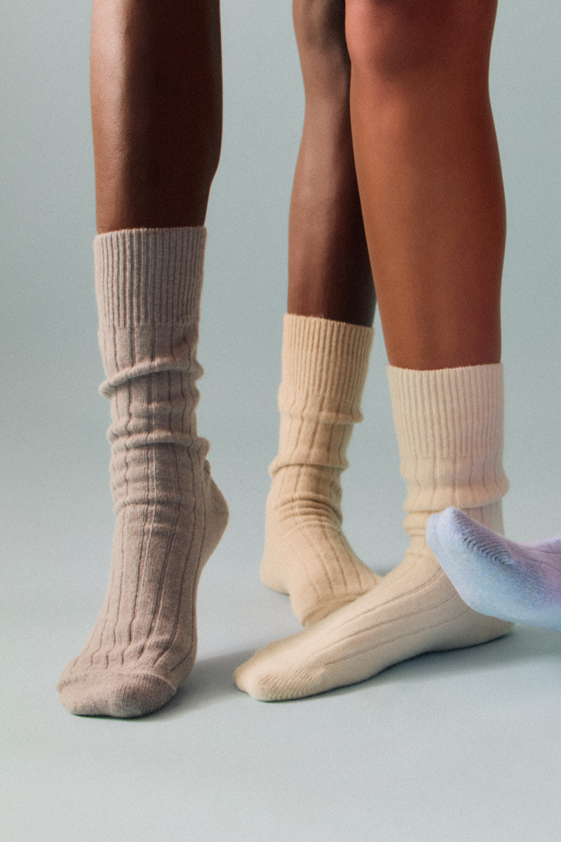 Bed Socks - Grey Merino
