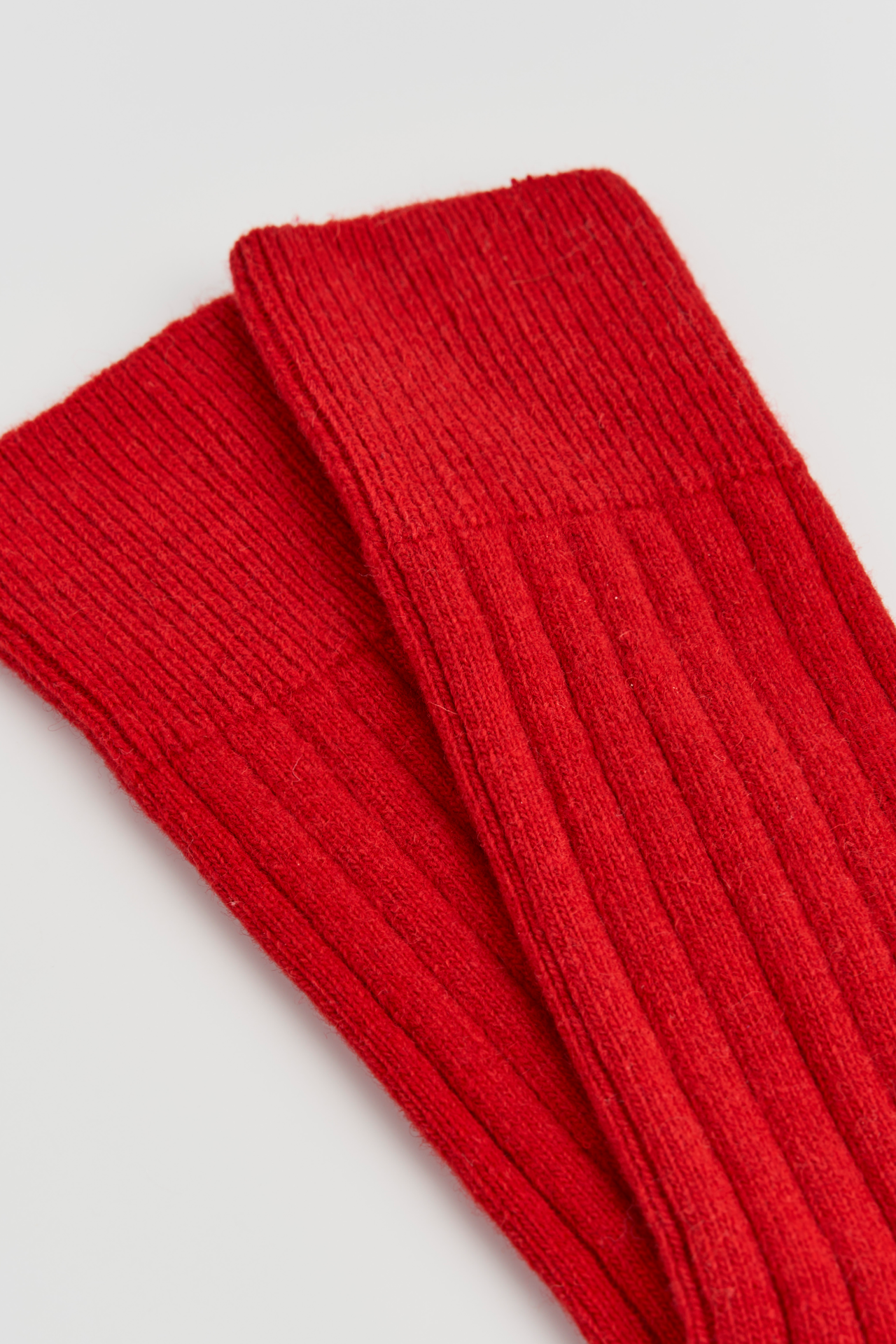 Postbox Red Merino Bed Socks - S