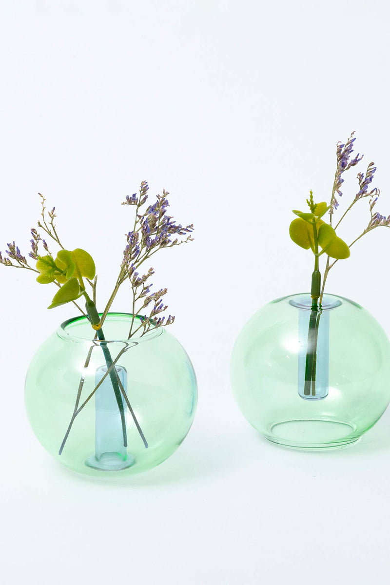 Mini Bubble Glass Vase: Lilac and Ginger
