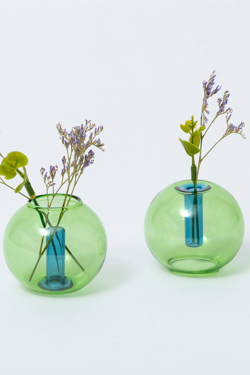 Mini Bubble Glass Vase: Lilac and Ginger