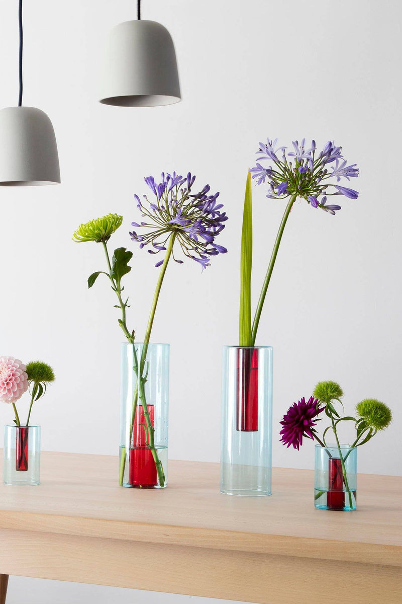 Reversible Glass Vase - Small: Mint/Violet