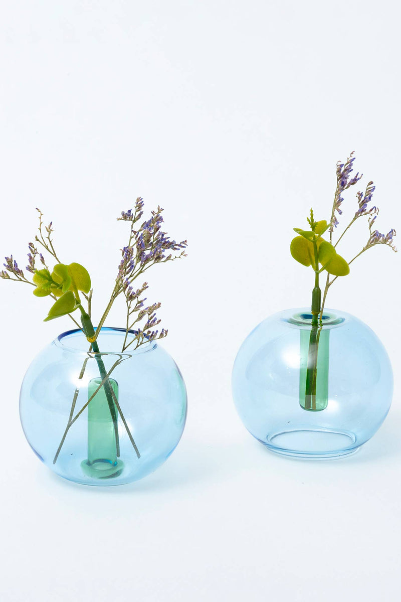 Mini Bubble Glass Vase: Lilac and Ginger